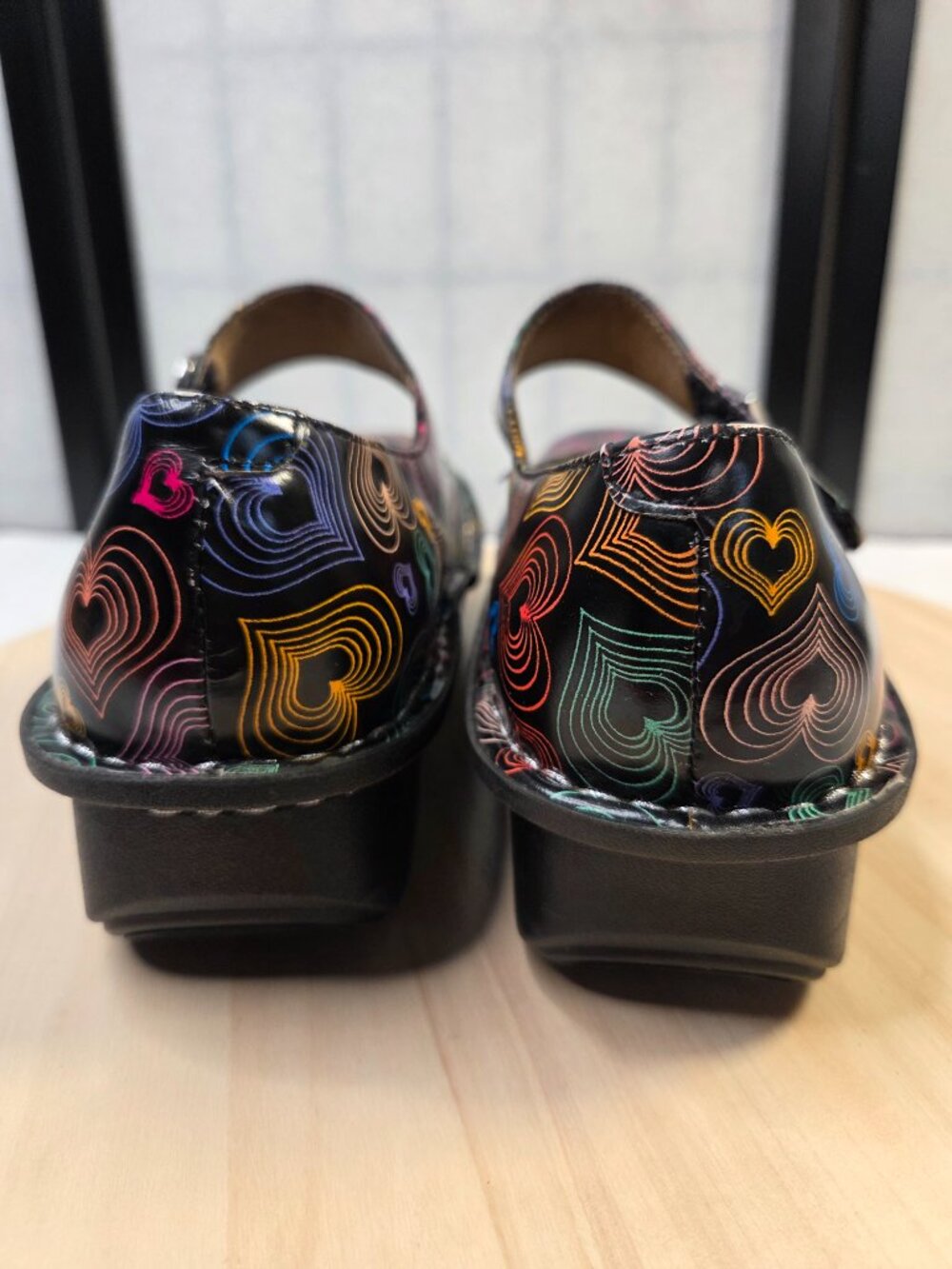 Alegria Paloma Hearts Leather Mary Jane Clogs Women EU 38 / US 8 - Picture 8 of 15